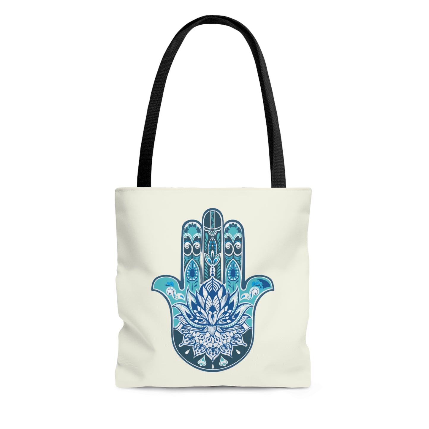 Hamsa - Chamsa - Lotus - Ivory Tote Bag