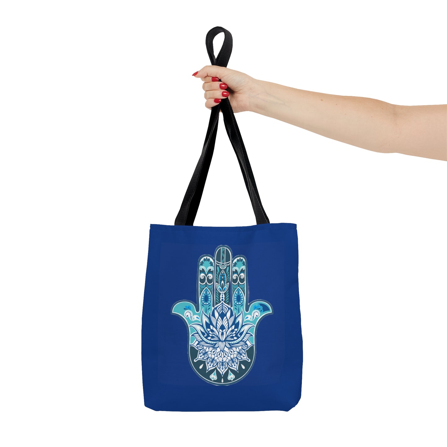 Hamsa - Chamsa - Lotus - Dark Blue Tote Bag