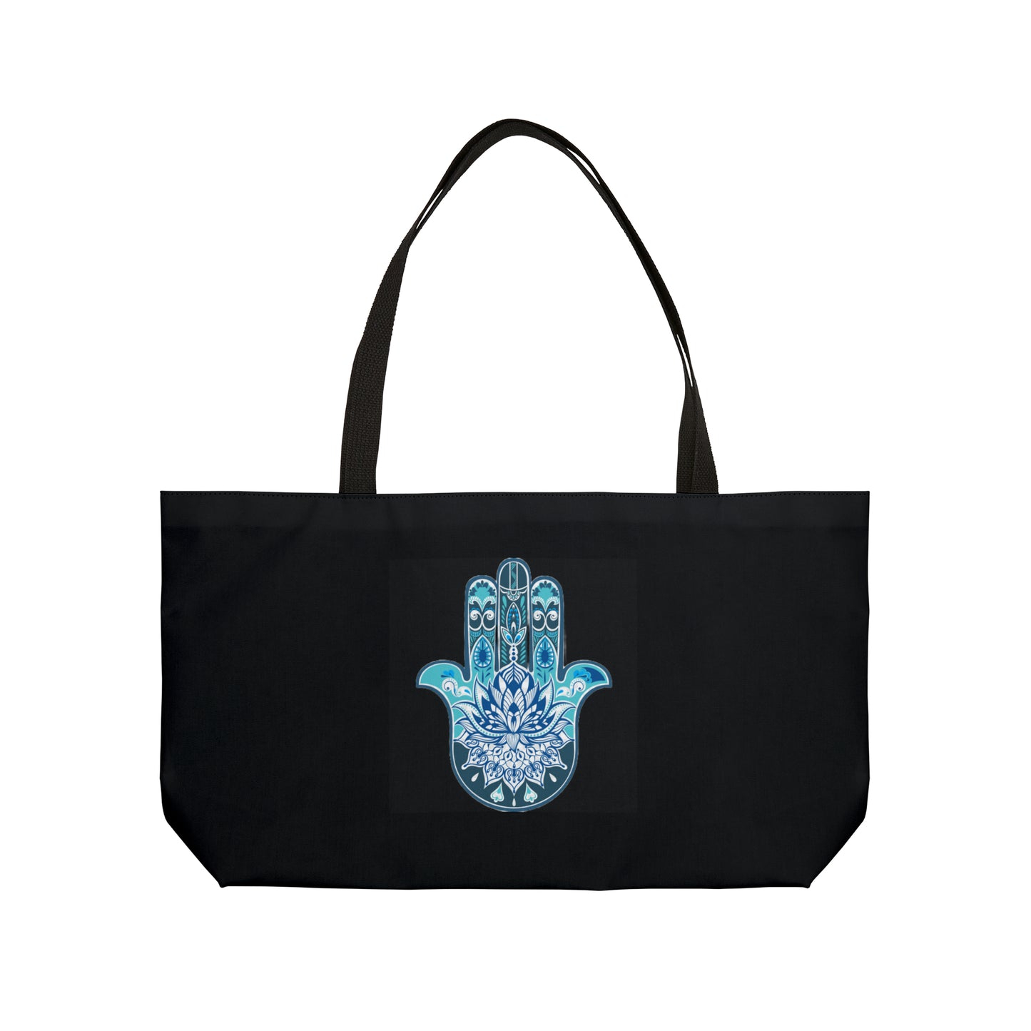 Hamsa - Chamsa - Lotus - Black  Big Tote Bag