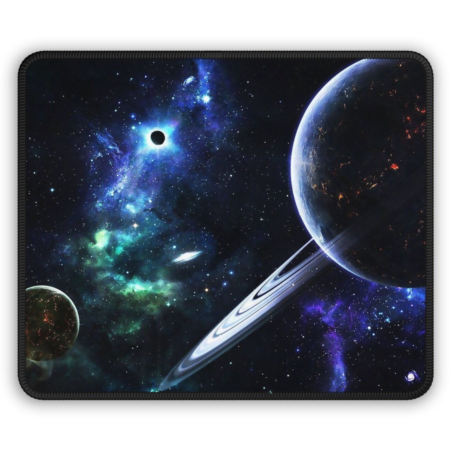 Planets and Black Hole in Deep Space - Gaming Mouse Pad