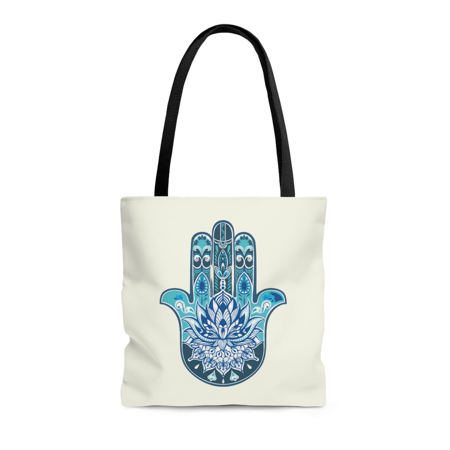 Hamsa - Chamsa - Lotus - Ivory Tote Bag