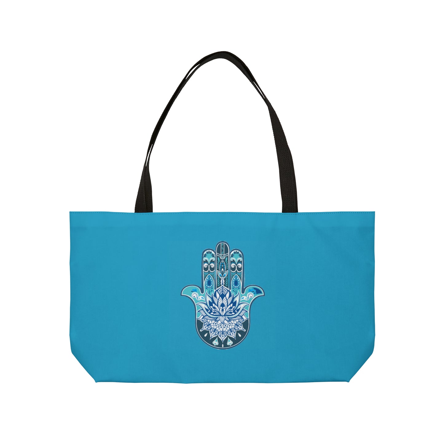 Hamsa - Chamsa - Lotus - Torquise  Big Tote Bag