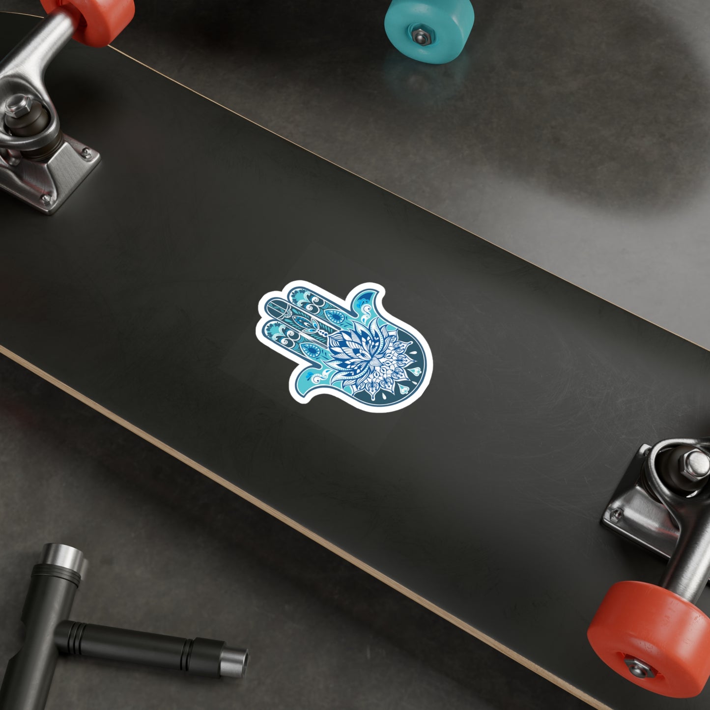 Hamsa and Lotus- Vinyl Decal - Hamsa Decal - Sticker