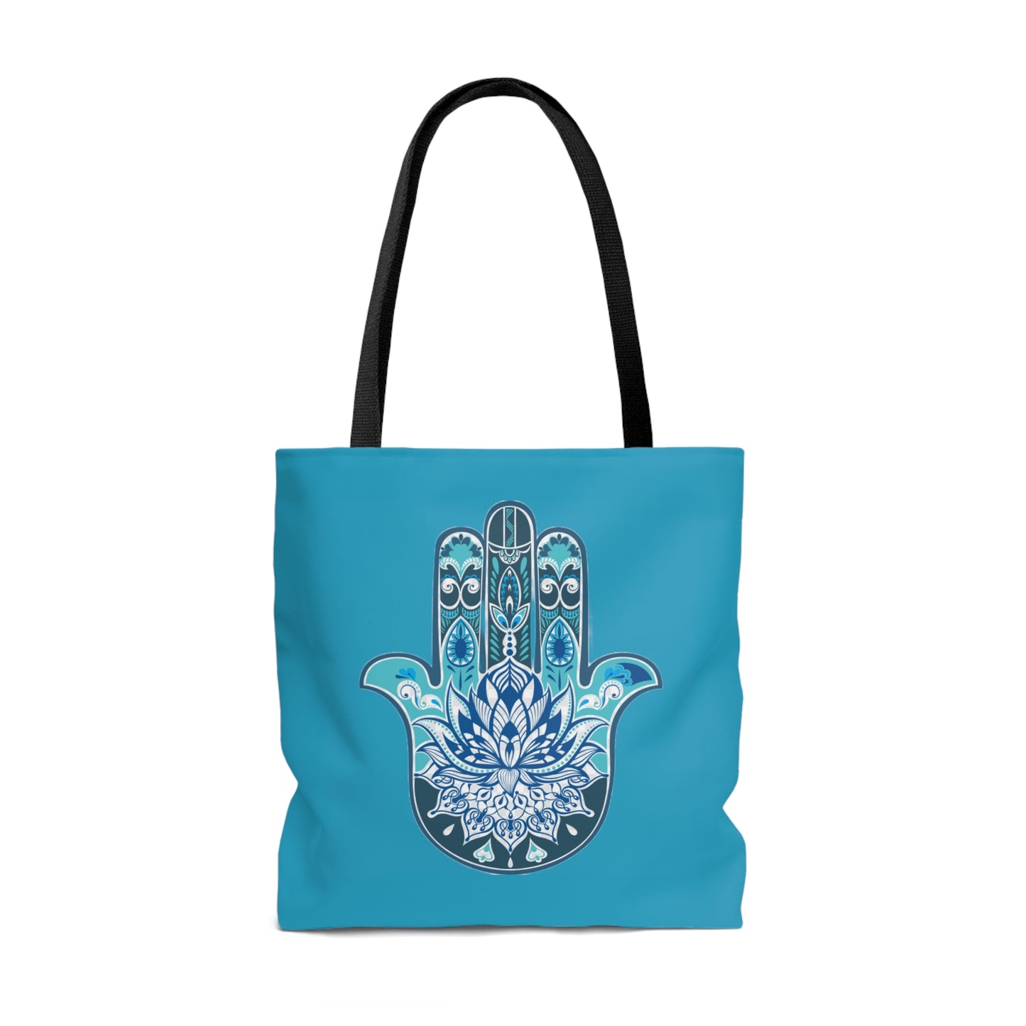 Hamsa - Chamsa - Lotus -Turquoise Tote Bag