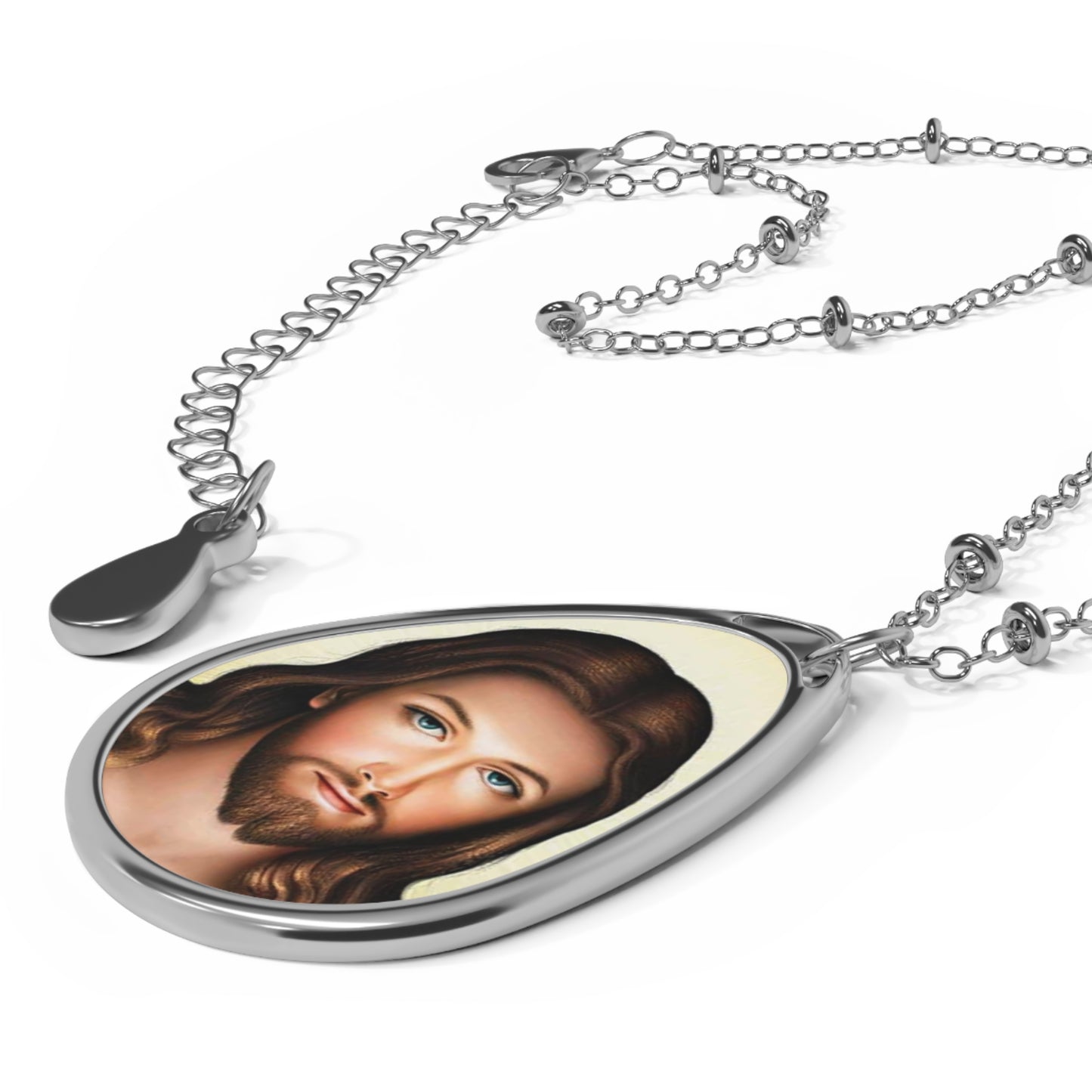 Divine Lord Jesus Oval Necklace