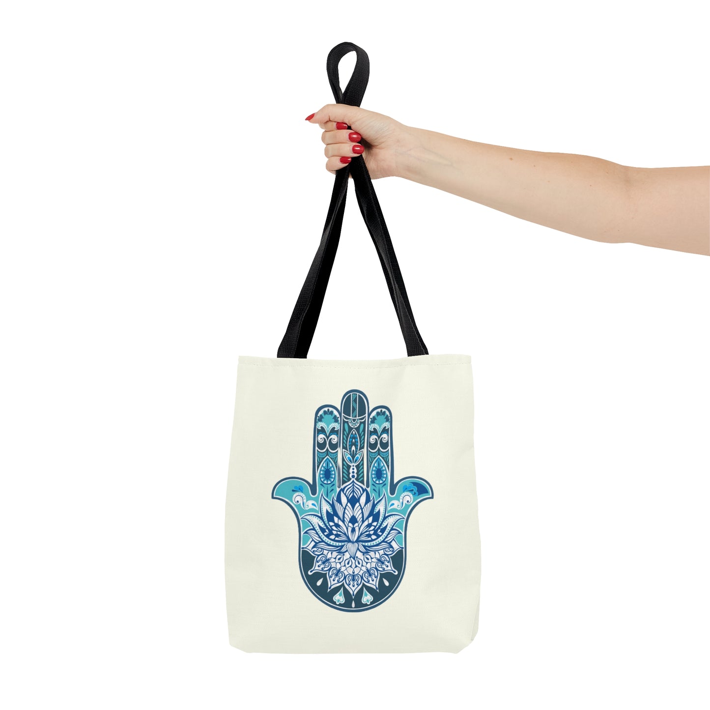 Hamsa - Chamsa - Lotus - Ivory Tote Bag