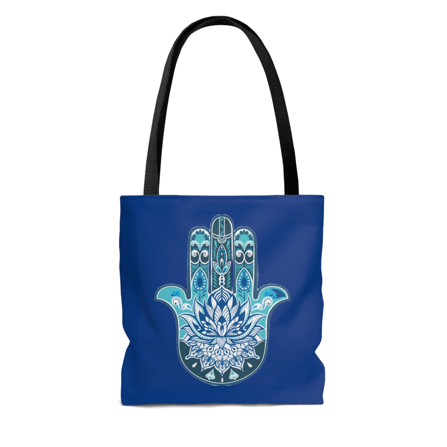 Hamsa - Chamsa - Lotus - Dark Blue Tote Bag