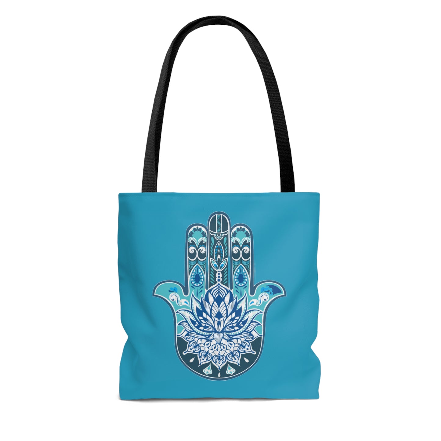 Hamsa - Chamsa - Lotus -Turquoise Tote Bag