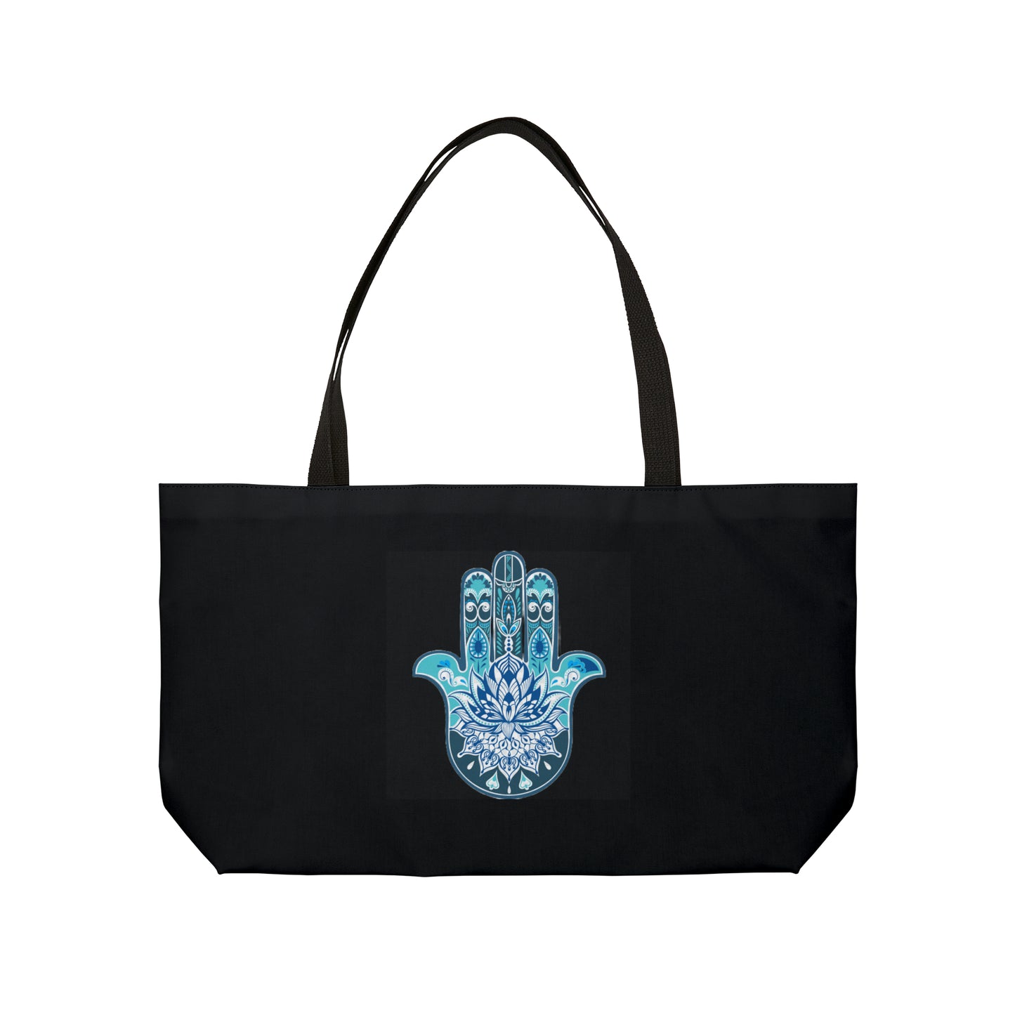 Hamsa - Chamsa - Lotus - Black  Big Tote Bag