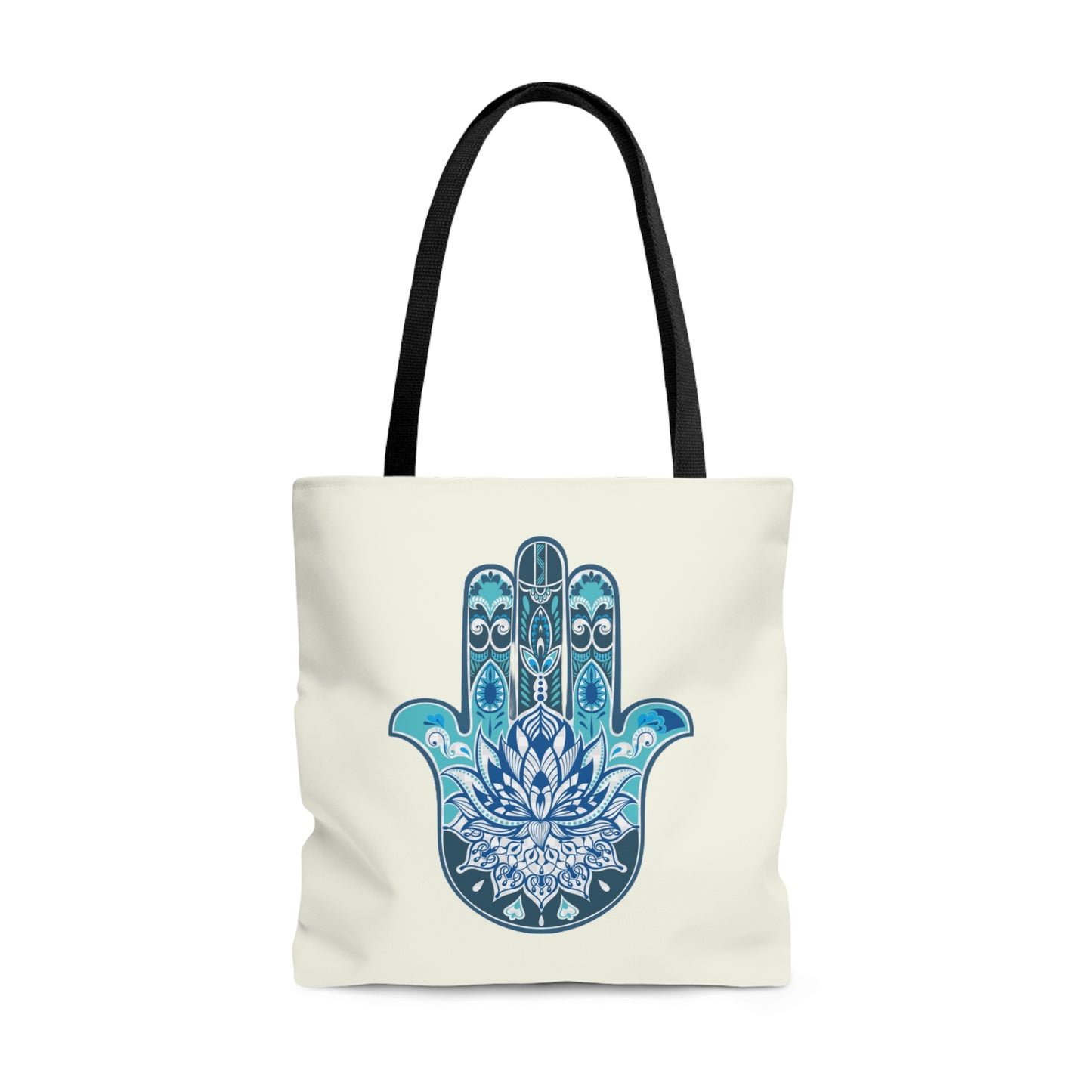 Hamsa - Chamsa - Lotus - Ivory Tote Bag