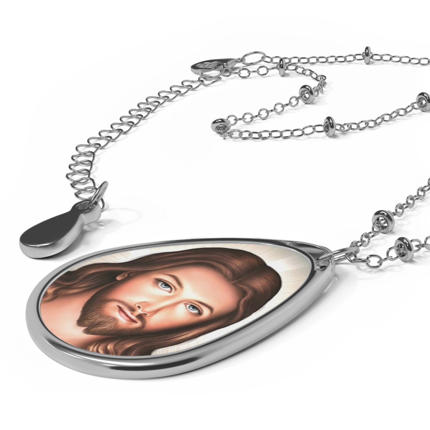 Radiant Lord Jesus Oval Necklace