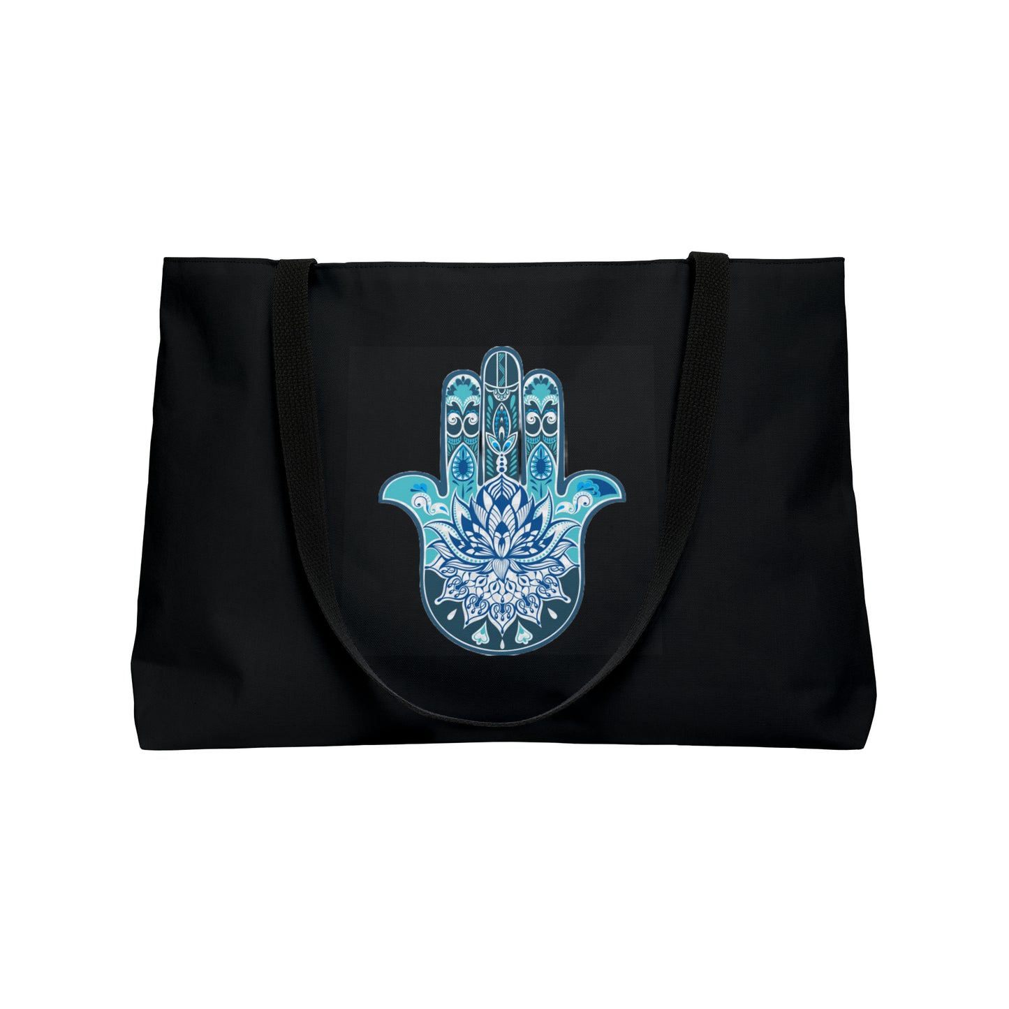 Hamsa - Chamsa - Lotus - Black  Big Tote Bag