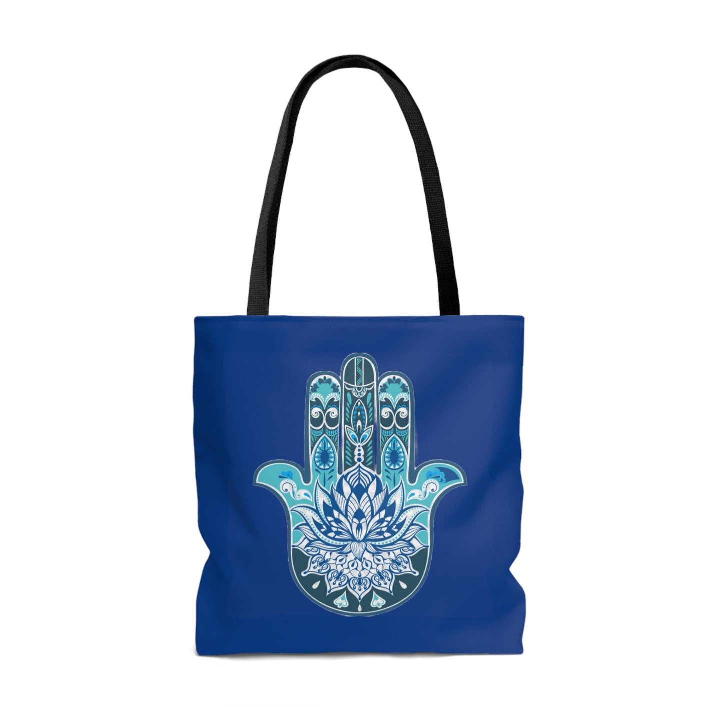 Hamsa - Chamsa - Lotus - Dark Blue Tote Bag