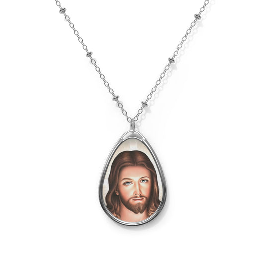 Radiant Lord Jesus Oval Necklace