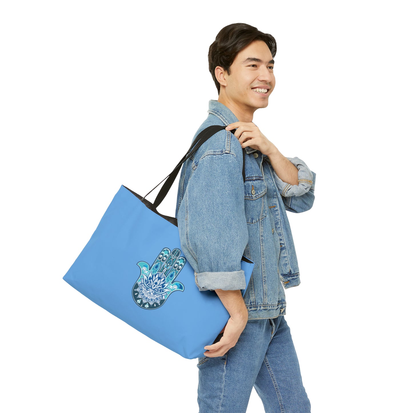 Hamsa - Chamsa - Lotus - Light Blue  Big Tote Bag