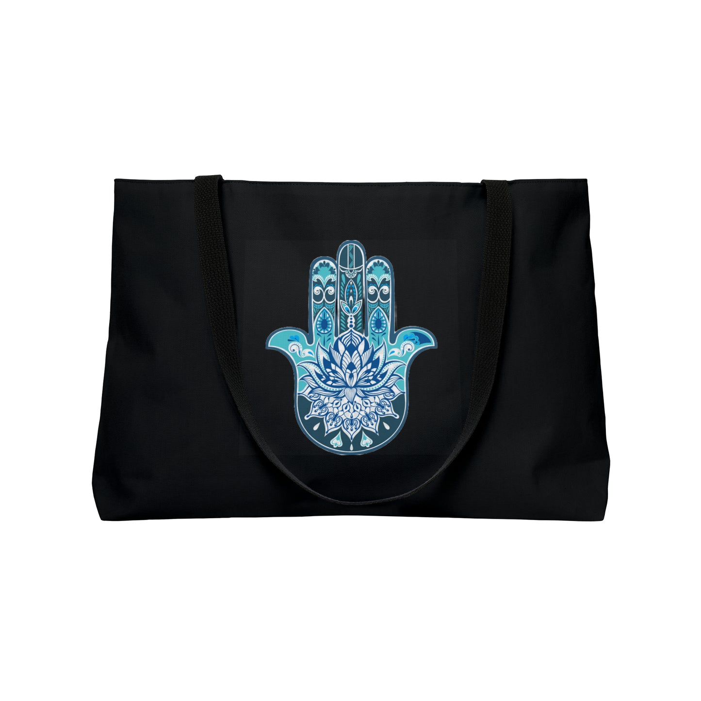 Hamsa - Chamsa - Lotus - Black  Big Tote Bag