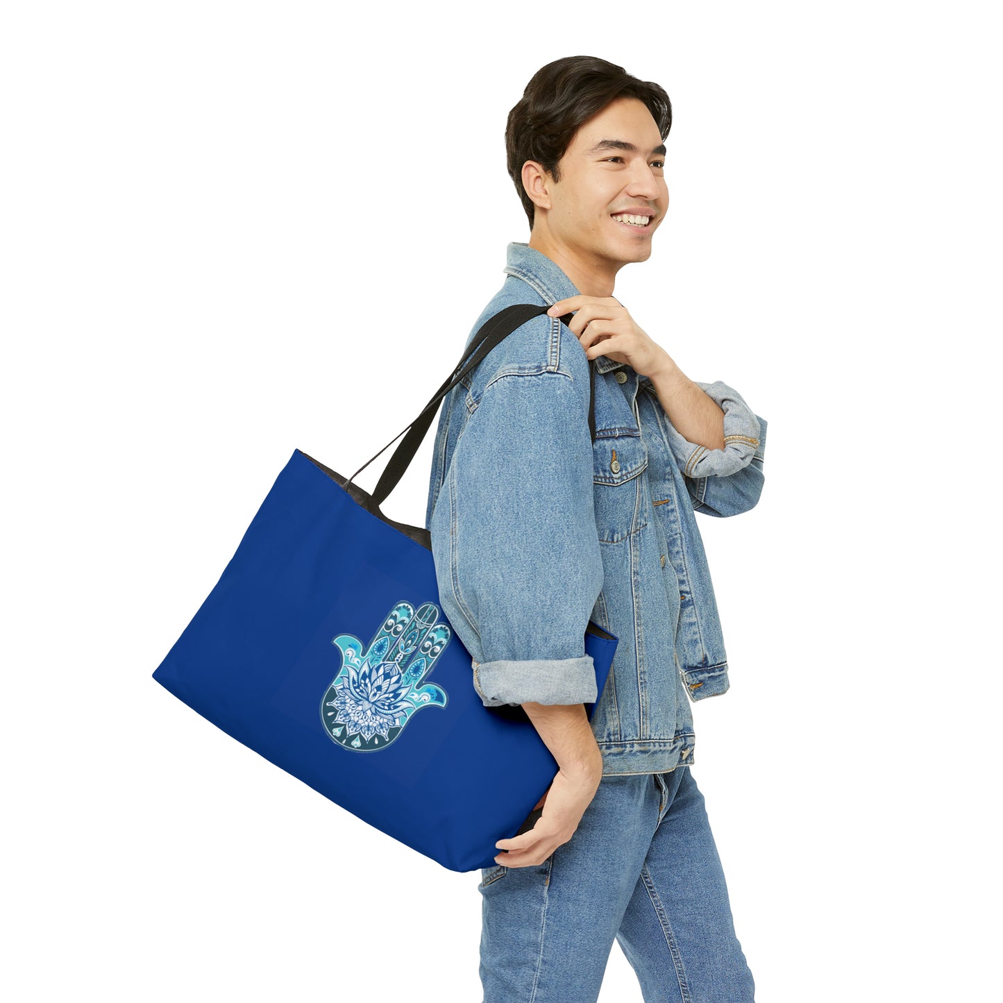 Hamsa - Chamsa - Lotus - Dark Blue  Big Tote Bag